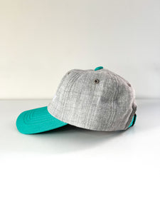 Teal & Heather Grey Honey Park Baseball Cap